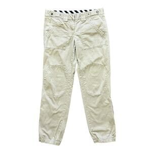 J.CREW Reinforced Knee Ankle Zip Utility Jogger Chino Pants in Khaki SZ 6